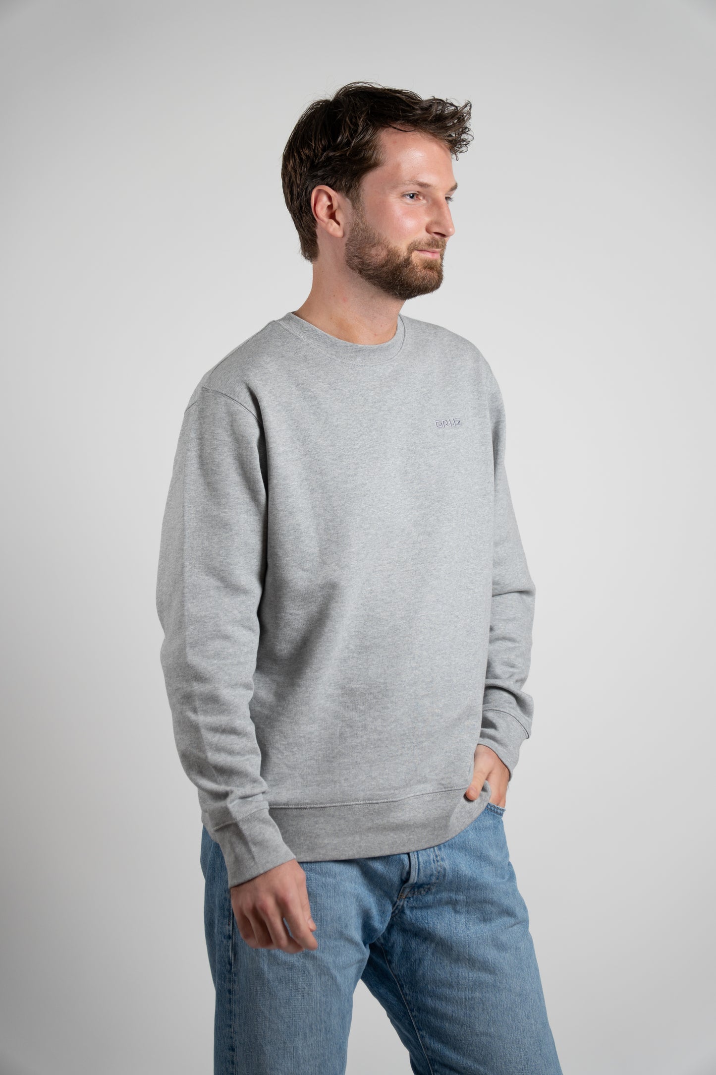 Organic Sweatshirt Men | Heather Grey