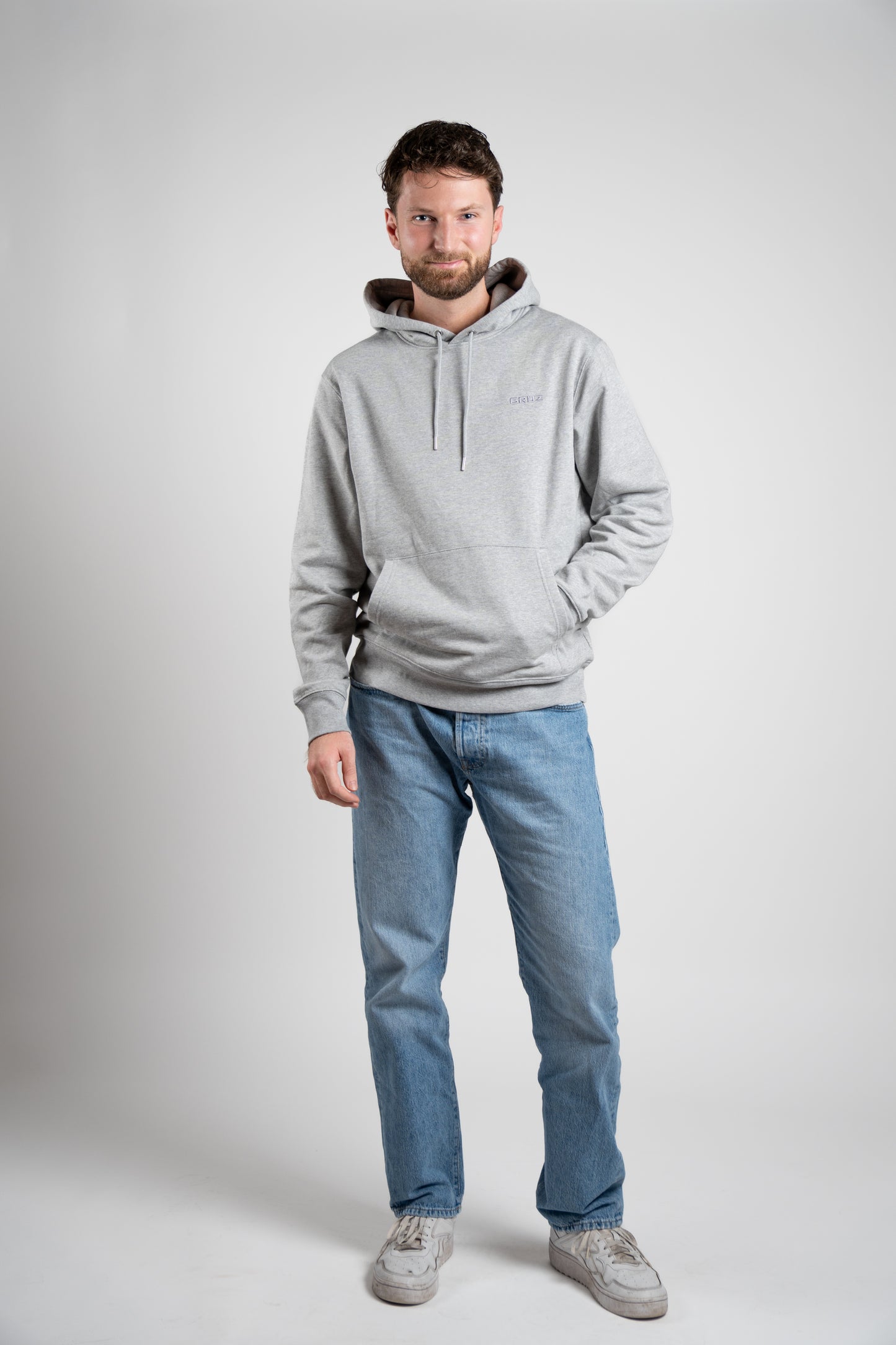 Organic Hoodie Men | Heather Grey