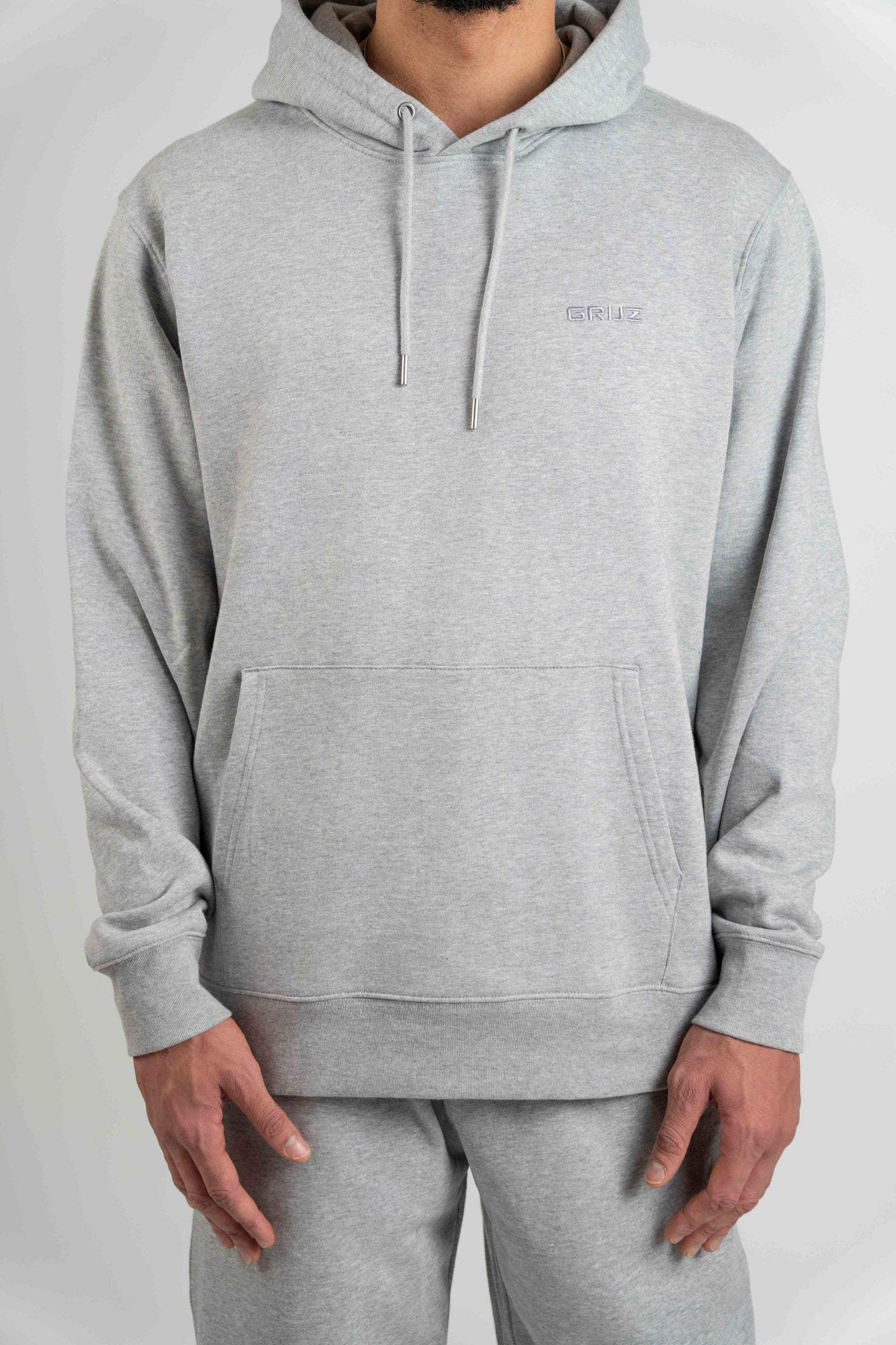 Organic Hoodie Men | Heather Grey